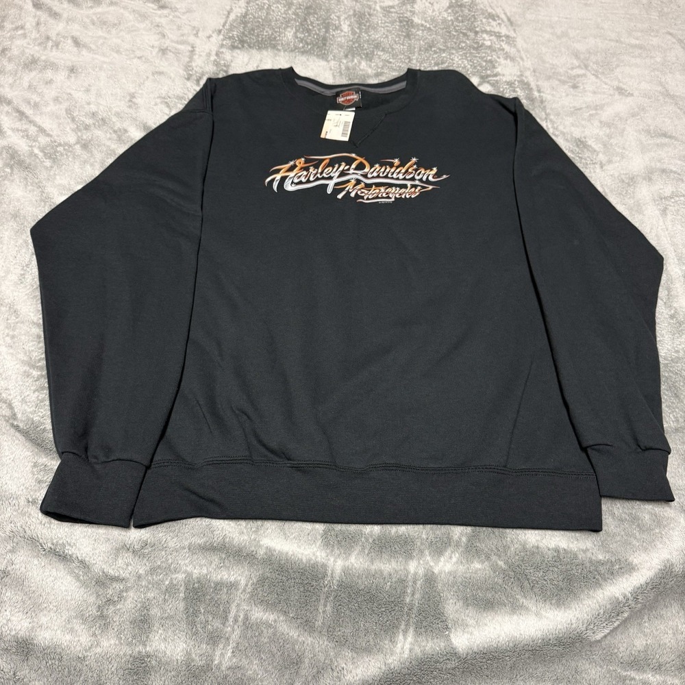 Harley Davidson Motorcycle Crewneck Sweatshirt Men’s Large Effingham Illinois